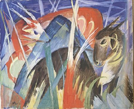 Franz Marc Fairy Animals i (mk34) Norge oil painting art